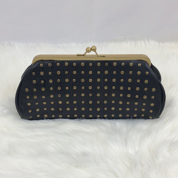 GHD Handbags - GHD | Studded Clutch Black Bag Purse
